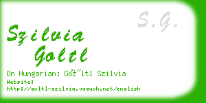 szilvia goltl business card